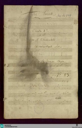 3 Sonatas - Don Mus.Ms. 649 : cemb, vl