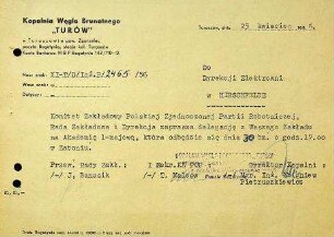 1.2.1 Zusammenarbeit VR Polen: Einladung zur Feierstunde 1.Mai
