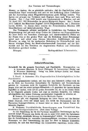 58-61, IV. Zeitschriftenschau