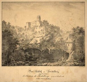 Das Schloß zu Heidelberg gegen Nord Osten - Le Château de Heidelberg, vers Nord Est