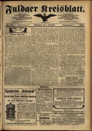 Zweite Ausgabe vom Samstag, den 04. November 1905.