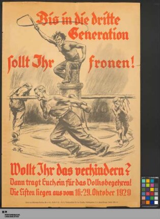 Bis in die dritte Generation sollt Ihr fronen! : Wollt Ihr das verhindern? Dann tragt Euch ein für das Volksbegehren! [...]