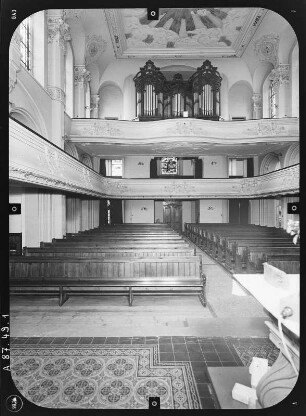 Gera. Salvatorkirche (1717-1720; D. Schatz). Inneres nach Westen