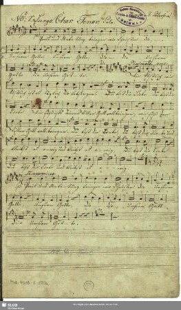 [Solo and coro:] Tenor. Solo.