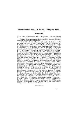 Generalversammlung zu Gotha, Pfingsten 1898