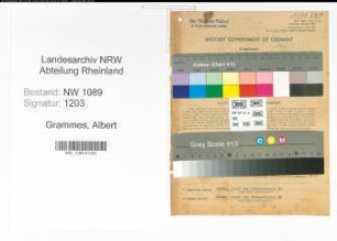 Entnazifizierung Albert Grammes , geb. 29.10.1905 (Kriminalsekretaer)