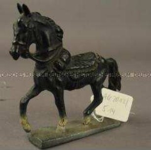 Spielfigur: Kavallerie-Pferd, Rappe
