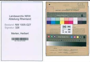 Entnazifizierung Herbert Merten , geb. 25.05.1906 (Vers.Vertreter)