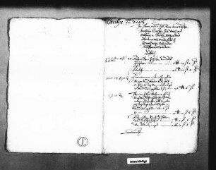 Rechnung über Instandsetzungsarbeiten am See, 1610 (Folio Doppelblatt)