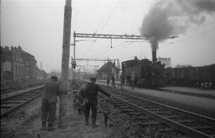 Bauveränderungen beim Albtalbahnhof Rüppurr im Zusammenhang mit der Modernisierung der Albtalbahn.