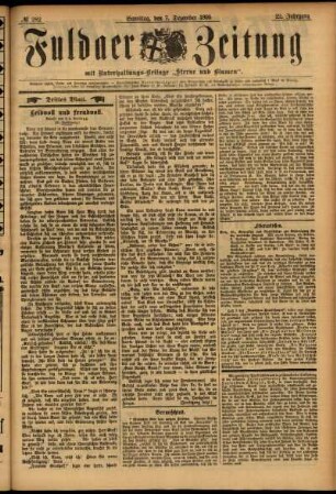Dritte Ausgabe vom Samstag, den 07. Dezember 1895.