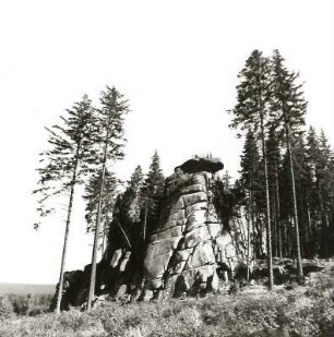 Harz. Ottofels (Granitklippe mit Wollsackverwitterung) bei Hasserode