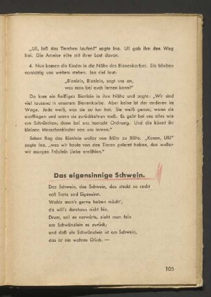 Das eigensinnige Schwein.