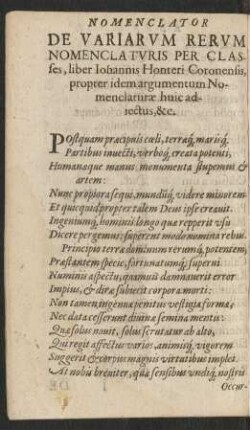 Nomenclatura Rerum Variarum.