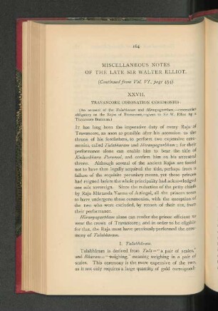 Miscellaneous Notes of the Late Sir Walter Elliot. XXVII.