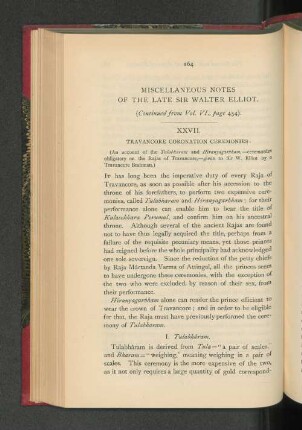 Miscellaneous Notes of the Late Sir Walter Elliot. XXVII.