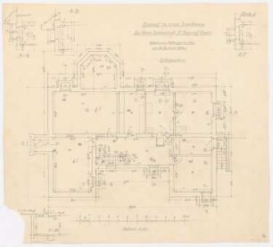 Landhaus Dr. Ruge, Nardevitz: Grundriss KG 1:50 und Details