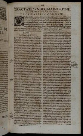 Tractatio Undecima In Ordine Et Prima De Censuris. De Censuris In Communi.