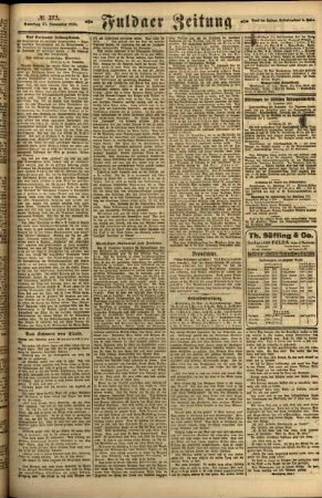 Zweite Ausgabe vom Samstag, den 27. November 1920.