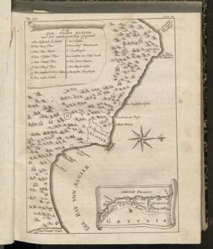Lage der Stadt Algier und der umliegenden Gegenden