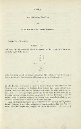 Des fractions étagées.