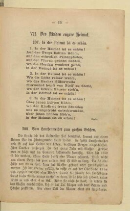 VII. Des Kindes engere Heimat