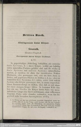 Drittes Buch. Gleichgewicht fester Körper
