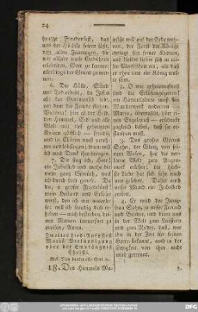 [18]. Zweites Lied: Aufs Fest Mariä Verkündigung oder der Empfängniß Christi.