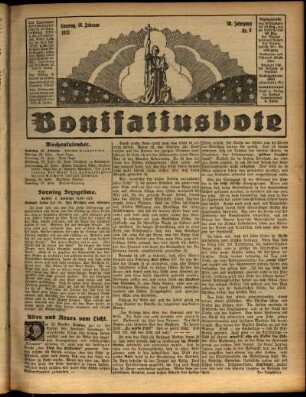 Erste Ausgabe vom Sonntag, den 19. Februar 1933.