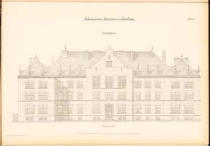 Lehrerinnenseminar, Saarburg: Vorderansicht 1:100