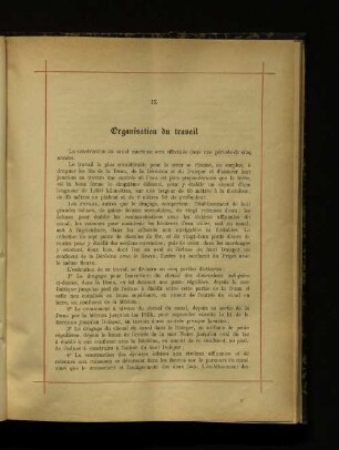 IX Organisation du travail