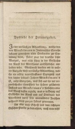 Vorrede der Herausgeber.