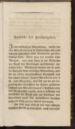 Vorrede der Herausgeber.
