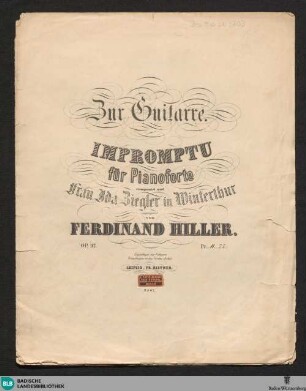 Zur Guitarre : Impromptu für Pianoforte; op. 97