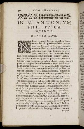 In M. Antonium Philippica Quinta. Oratio XLVII.