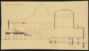 Festspielhaus, Worms: Längsschnitt 1:100