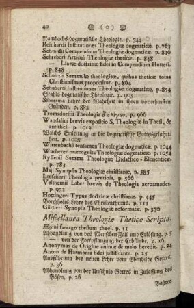 Miscellanea Theologiæ Theticæ Scripta. - Irenici.