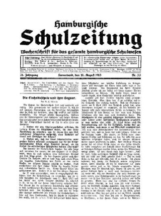 Die Einheitsschule und ihre Gegner