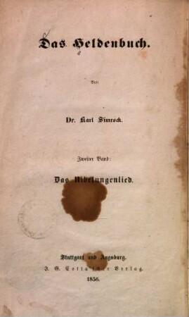 Das Heldenbuch, 2. Das Nibelungenlied