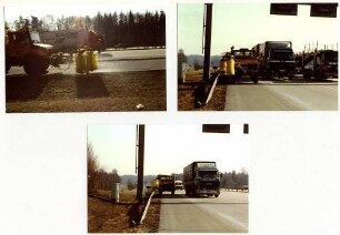 Leitpfosten waschen auf der Fahrbahn Stuttgart - Karlsruhe