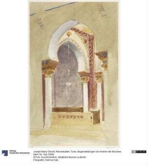 Reisestudien, Tunis, Bogenstellungen von Inneren der Moschee
