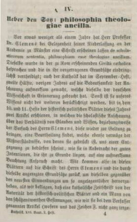 49-69 Ueber den Satz: philosophia theologiae ancilla