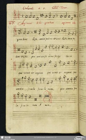 47 Orlando di Lasso: Agimus tibi gratias rex omnipotens Deus
