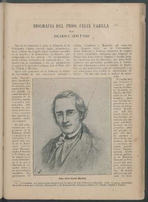 Biografía del Pbro. Félix Varela.
