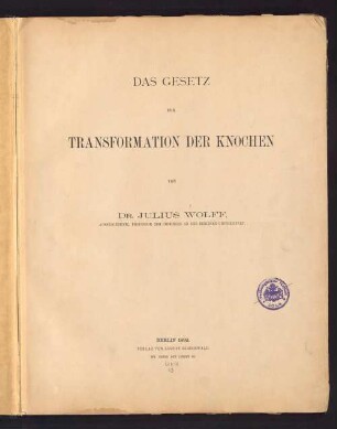 Das Gesetz der Transformation der Knochen