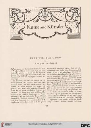Über Wilhelm v. Bode