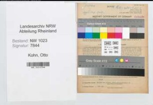 Entnazifizierung Otto Kohn , geb. 22.05.1908 (Monteur)
