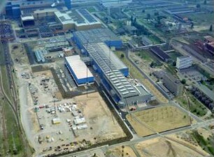 Hüttenwerk "EKO Stahl" in Eisenhüttenstadt : Blickrichtung Nordosten