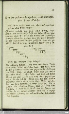 Von den zusammenhängenden=, continuirlichen= oder Ketten=Brüchen