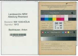 Entnazifizierung Anton Backhauser , geb. 13.04.1891 (Vorarbeiter)